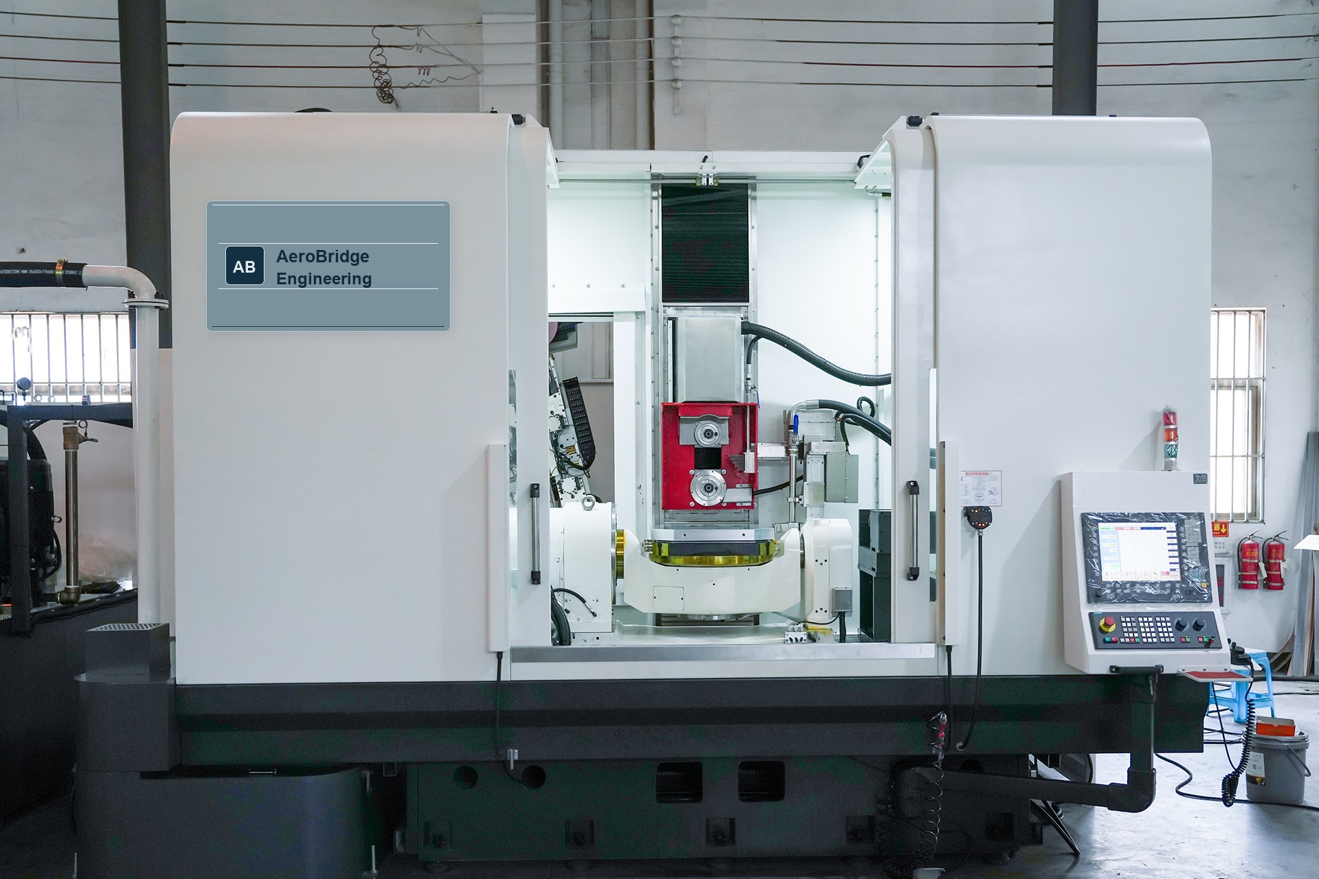 CNC five-axis grinding machine in workshop